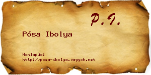 Pósa Ibolya névjegykártya