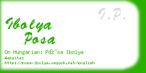 ibolya posa business card